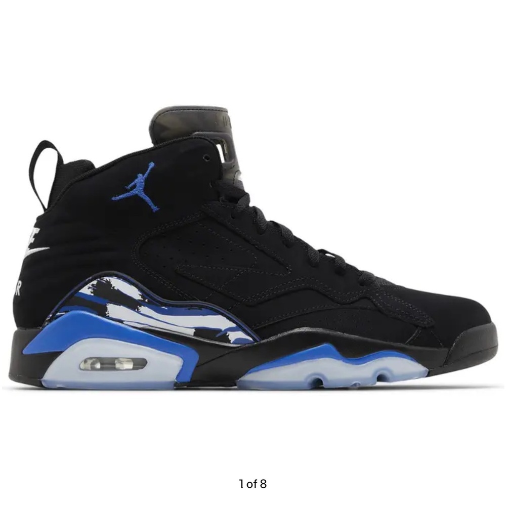 Jordan Air Black and Blue High-Top Sneakers